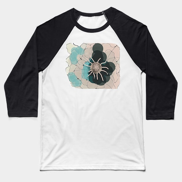 abstract art flower Baseball T-Shirt by Artsecrets collection